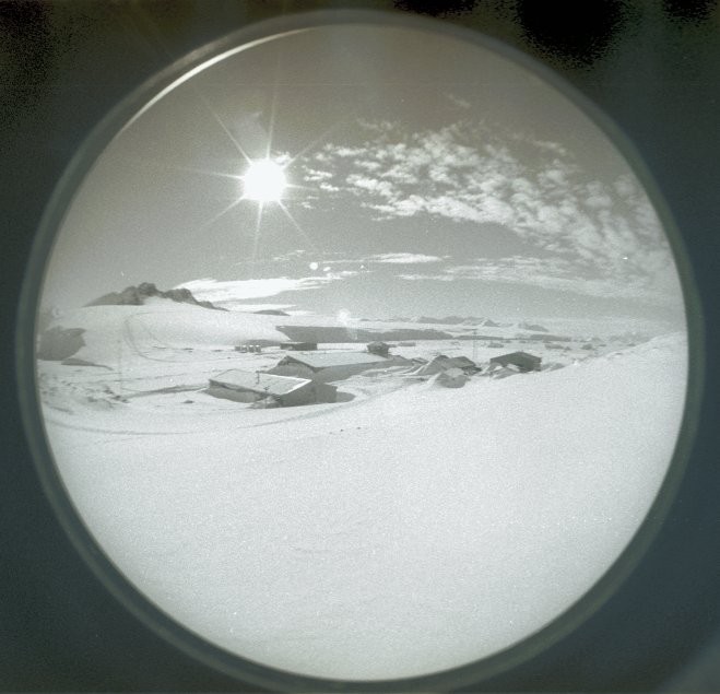 The base taken using a semi-fisheye lens in Spring.