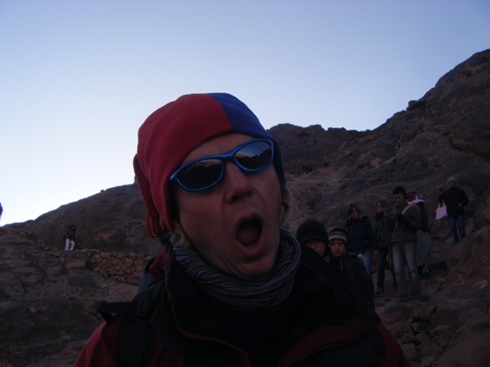 The descent from watching the sun rise from the top of Mount Sinai.