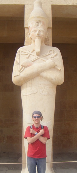 A statue at the Temple of Hatshepsut on the west bank at Luxor.