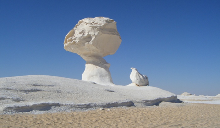 Some of the funky rock features in the White Desert.
