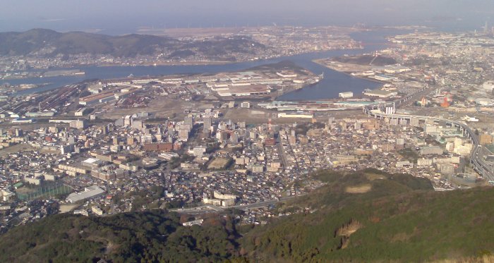 Kitakyushu from the top of Mount Sarakura on a nice sunny Christmas Eve.