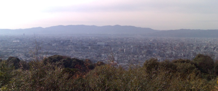 Kyoto from the hill above Chion-in. As well as having the temples and culture, Kyoto is also a modern industrial town.