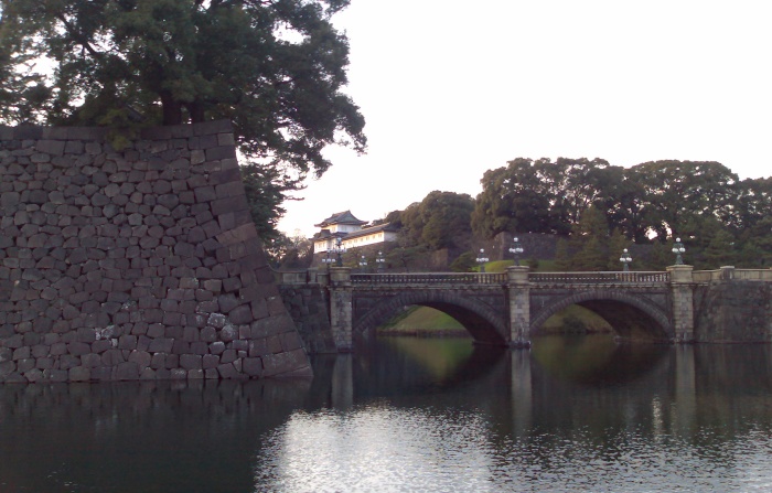 Niju-bashi - the only part of the Tokyo Imperial Palace that you can see. Tall walls and a moat protect the rest of the Palace.