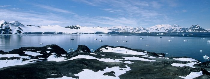 Looking south, towards Rothera, from the summit of Lagoon.