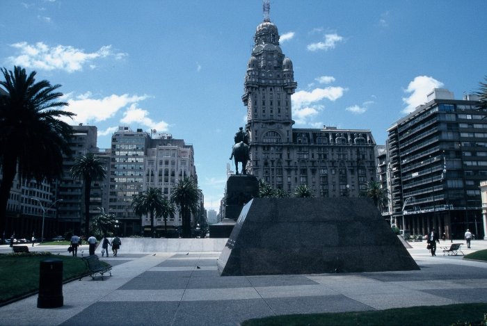 The main square in Montevideo, Uruguay.