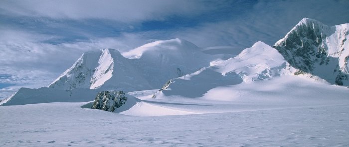 Mountains on Adelaide Island seen from the east during my first winter trip at Rothera.