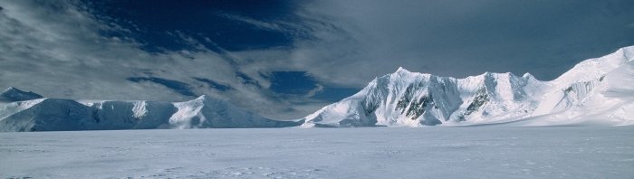 Mountains on Adelaide Island seen from the east during my first winter trip at Rothera.