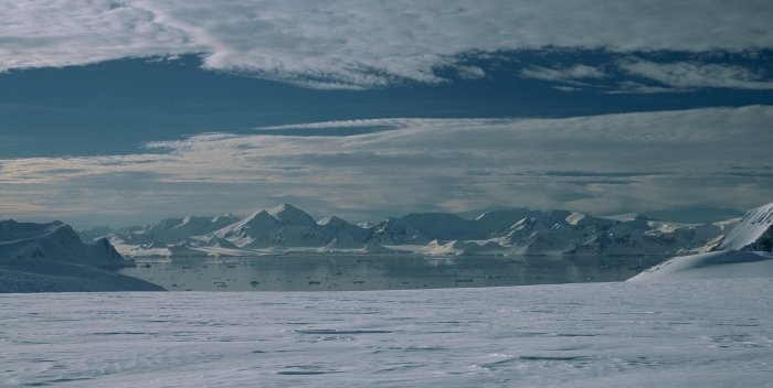 Stokes Bay seen from the top of McAllums Pass during my first winter trip at Rothera.