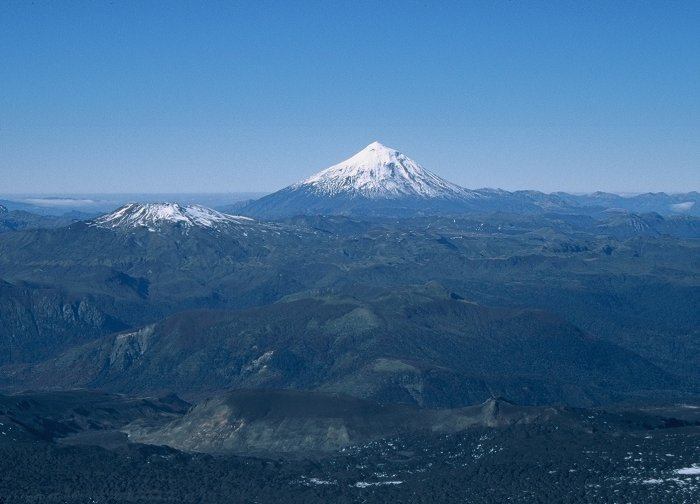 Another volcano seen from the top of the one we climbed.