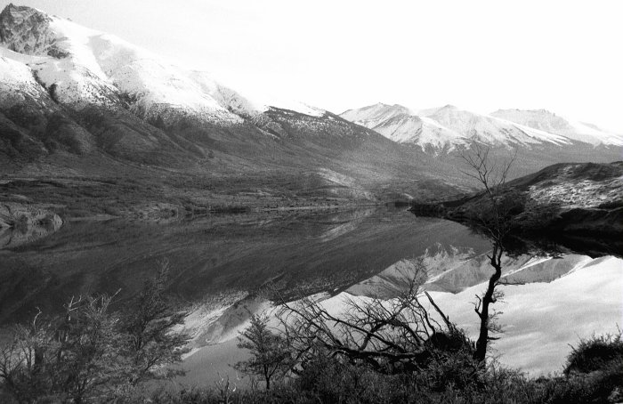 A lake just along the valley from the Los Torres (?) campsite.