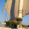 The bow, mast and beer store (unfortunately not a chiller) on the felucca we sailed down the Nile on.