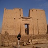 The entrance to Edfu temple, which we saw when we got off the felucca to finish the trip to Luxor.