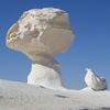 Some of the funky rock features in the White Desert.