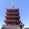 The pagoda at the Senso-ji temple, near to where I stayed in Asakusa. There were huge crowds visiting the temple for the New Year. There was a fair behind the temple and there was a stall selling baked potatoes - my first in two months and it tasted amazing!