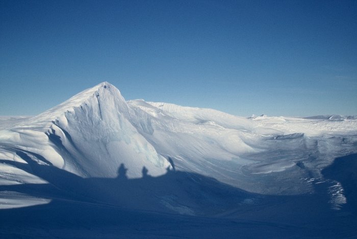 One of the bergs in the Hinge Zone, where the Brunt Ice Shelf joins onto the main Antarctic continent.