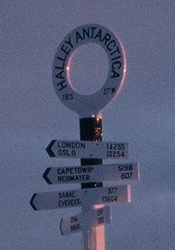 A close-up of the signpost - Neumayer were our closest neighbours!